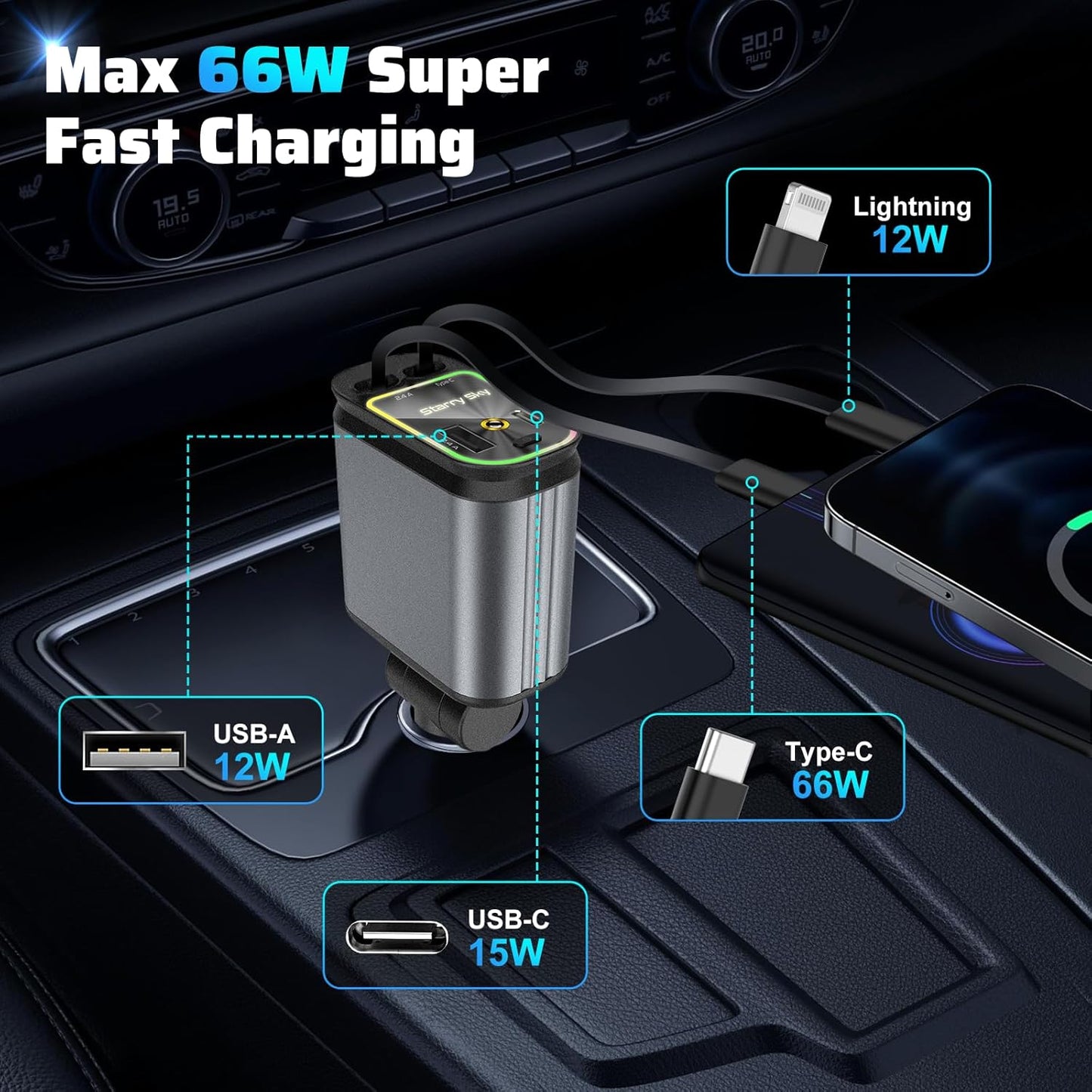 Starlight Retractable Car Charger™