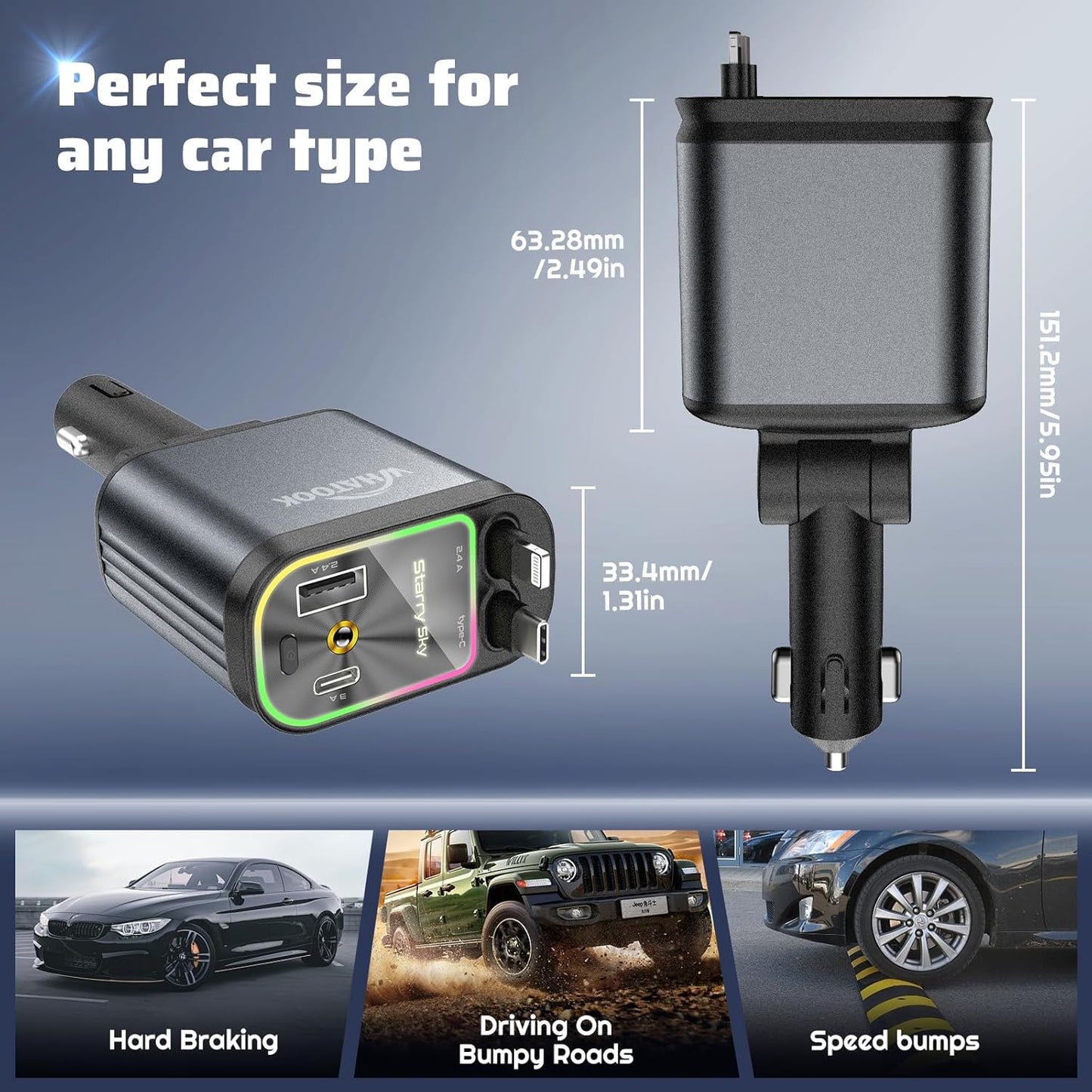 Starlight Retractable Car Charger™